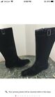 Barneys New York Black Velour Boots, Size 38, in Mint condition 