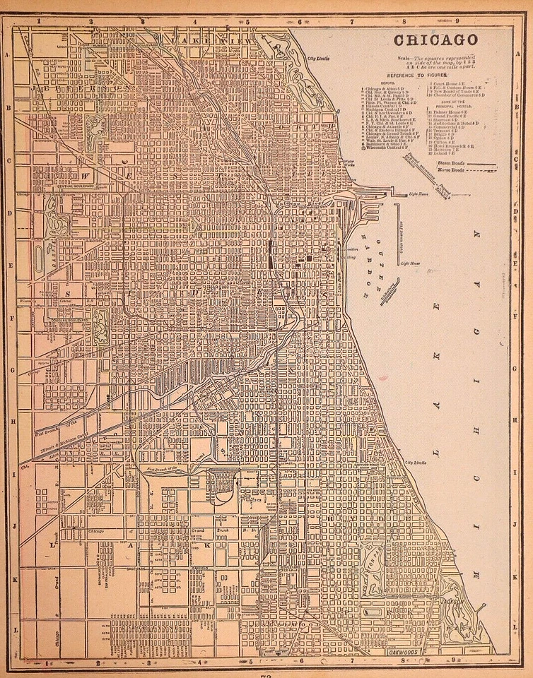1896 Map ~ CHICAGO, ILLINOIS ~ (11x13)Free S&H-#081 - Image 1 of 1