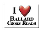 BALLARD CROSS ROADS (WW) SOUVENIR IRELAND WICKLOW FRIDGE MAGNET I LOVE