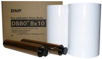 Kit de mídia DNP DS80 8x10" (DS80PK810), 2 rolos de papel e fita por caixa,  - Imagem 1 de 2