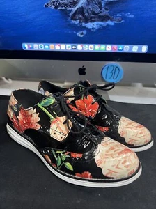 Cole Haan Women's Genuine Oxford Shoes Size 9 Black Floral MRSP $300 - Picture 1 of 8