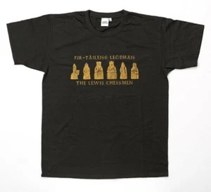 Lewis Chessmen T-Shirt 100% Cotton Short Sleeve Round Neck S-3XL Grey Black Red - Picture 1 of 6