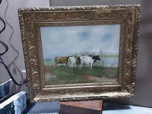WONDERFUL VINTAGE ORIGINAL FRAMED 8 X 10 OIL PAINTING - Picture 1 of 10
