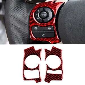 For Lexus IS200T/250/300/350 2013-18 Red Carbon Fiber Steering Wheel Button Trim - Picture 1 of 11