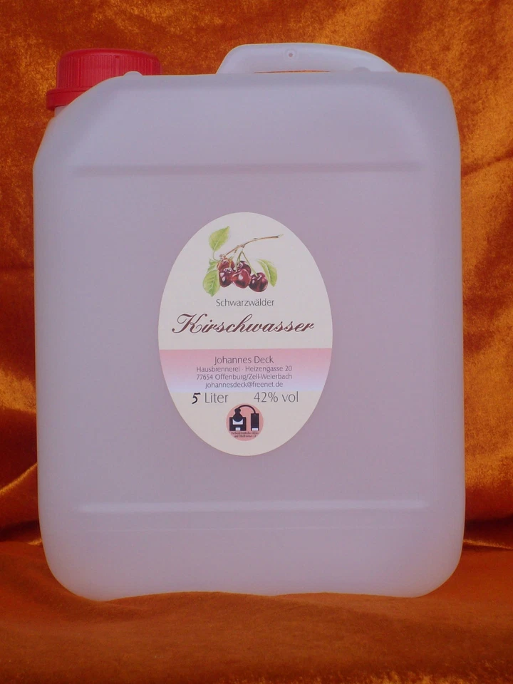 5 L, Johann`s  Schwarzwälder Kirschwasser 42%, Obstbrand,Schnaps - Bild 1 von 1