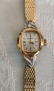 Caravelle Women Ladies Mechanical Gold Tone Rhinestone Watch "AS IS" Vintage - Picture 1 of 16