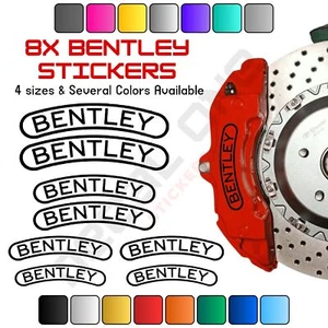 8x HIGH QUALITY Bentley Brake Caliper Decals / Car Brake Caliper Stickers - Picture 1 of 4