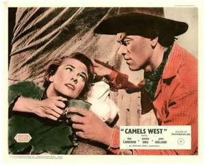 Camels West Southwest Passage Original Lobby Card Rod Cameron Joanne Dru 1954