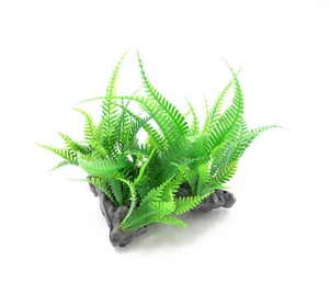 Nueva planta decorativa de hoja larga con emulación de plástico para acuario, 8"" x 7", verde - Imagen 1 de 4