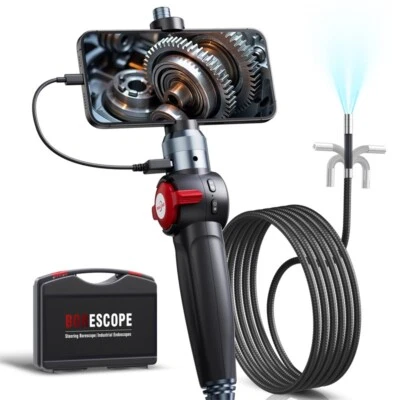 Ralcam Articulating Borescope Inspection Camera Endoscope 6.6ft Flexible Tube
