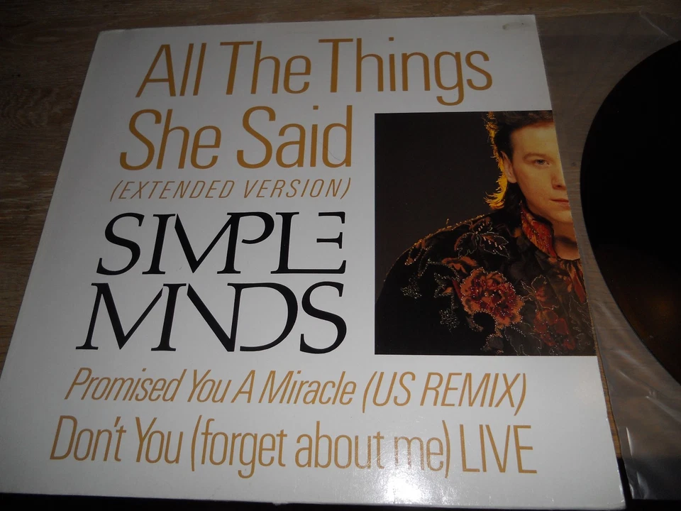 SIMPLE MINDS ALL THE THINGS SAID 1986 NCB GERMAN VINYL MAXI SINGLE VIRGIN + LIVE - Image 1 of 4
