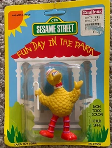 SESAME STREET FUN DAY IN THE PARK TARA TOYS BIG BIRD W CANE FIGURINE ON CARD - Picture 1 of 6