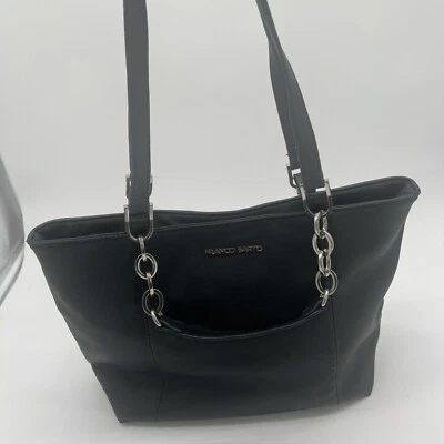 Franco Sarto Large Black Leather Handbag - Image 1 of 4