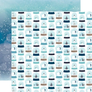 2 Sheets Echo Park Paper WINTER MAGIC 12x12 Cardstock - Let it Snow - Imagen 1 de 1
