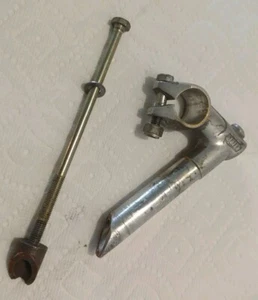 De colección JUN ~ Japón ~ 74.4 ~ 0.833 pulgadas Bicicleta Aluminio Cuello de Ganso Vástago ~ Usado - Imagen 1 de 19