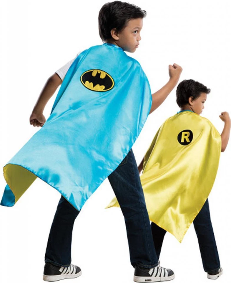 Unisex Niño BATMAN & ROBIN Reversible Superhéroe Capa Accesorio Foto 1 de 1