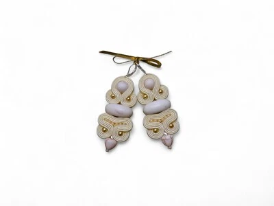 Handgenähte Ohrringe im Azteken-Stil - Bild 1 von 4