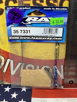XRAY  35 7331 XB808 REAR LOWER OUTER PIVOT PIN SCREW {3mm x 2pc} NEW USA SHIPPED - Image 1 of 4