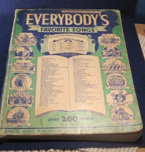 Everybody's Favorite Songs Series No. 1 By Amsco Music Publishing Co. 1933 Worn - Bild 1 von 17
