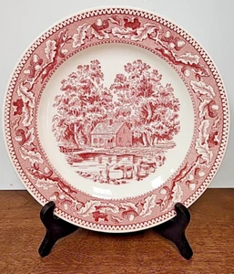 MEMORY LANE RED TRANSFERWARE DINNER PLATE - 1965 - Picture 1 of 4