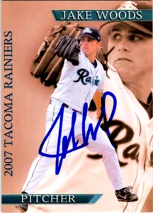 Jake Woods Signed 2007 MultiAd Tacoma Rainiers #20 Seattle Mariners Angels - Picture 1 of 2