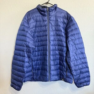 REI Co-Op Down Puffer Jacket Insulated Blue Mens Size XXL Full Zip - Picture 1 of 8