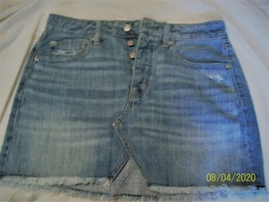 NEW W TAGS WOMAN'S AMERICAN EAGLE VINTAGE HI-RISE FRONT BUTTON SKIRT SZ 6  - Picture 1 of 9