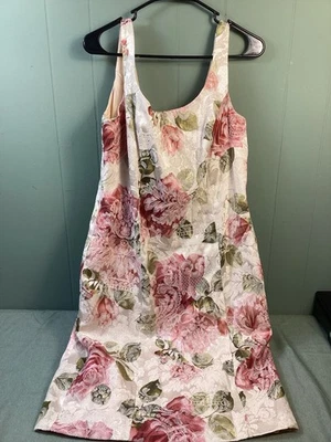 Vintage Newport News Women’s Sleeveless Dress Size 14 USA Floral Romantic Party - Image 1 of 4