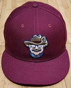 New Era 59FIFTY Frisco Roughriders Cap Men 8 Burgundy Baseball Fitted Hat Sports - Picture 1 of 10