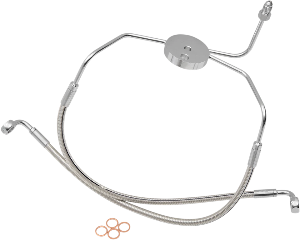 Kit de línea de freno inferior delantero serie Magnum Designer acero inoxidable pulido 57005 Foto 1 de 1