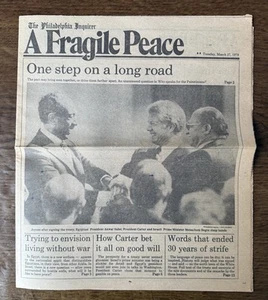 The Philadelphia Inquirer A Fragile Peace President Jimmy Carter March 27 1979 - Picture 1 of 3