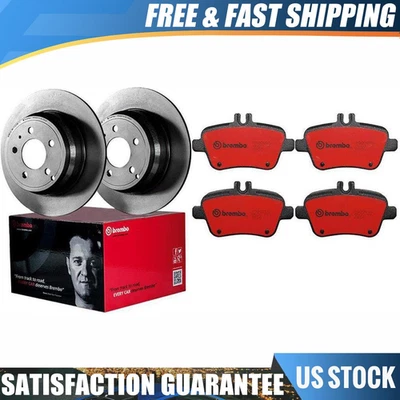 Se adapta a rotores de freno traseros pastillas de freno de cerámica para Mercedes-Benz SLK250 2012-15 Foto 1 de 4