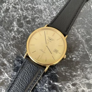 Longines Quartz Watch w/Gold Day Display & Pressance Design - Picture 1 of 7
