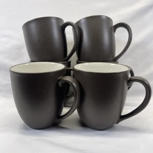 Noritake Colorwave Brown Coffee Tea Stoneware Cup Mug 12 oz Set Of 6 - Picture 1 of 6