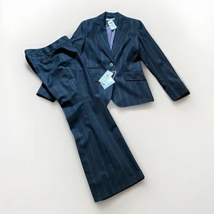 TAILORED BY NEXT Wool Mix Wide Leg Black Trousers Suit U.K. 10 BNWT RRP £107!!! - Picture 1 of 16