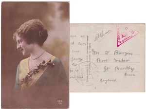 WW1 Boot Makers Great Bentley Essex Soldiers 1915 Censor Postcard Indian FPO - Picture 1 of 4