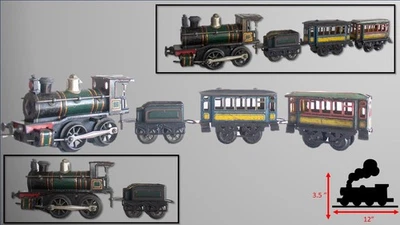 Early Version of Karl Bub (KBN) Clockwork 0-gauge Passenger Train Set - Image 1 of 4