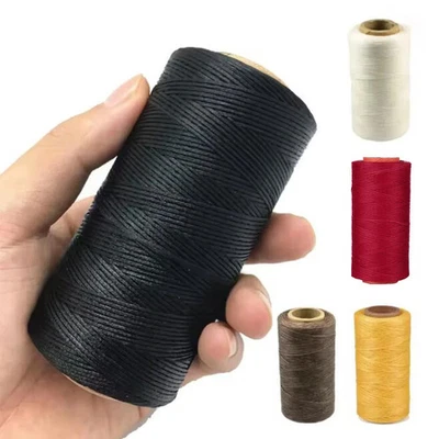 1mm Dicke Flach gewachst Faden Hand Nähen Leder Handwerk Nählinie 260 Meters - Bild 1 von 4