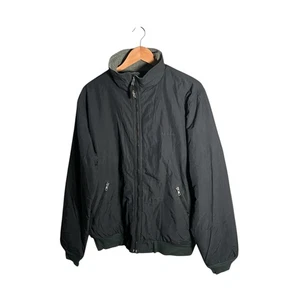 L.L. Bean Bomber Jacket Men's Size M Black Full Zip Fleece Lined Regular Outdoor - Picture 1 of 13