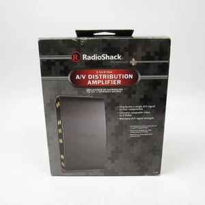 Radio Shack 4-Way A/V Distribution Amplifier Audio Video S-Video w/ AC - NEW - Picture 1 of 4