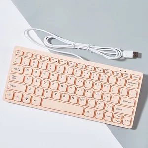 USB Wired Mini Keyboard for Desktop & Laptop – Silent Compact Keypad (Black/Whit - Picture 1 of 7