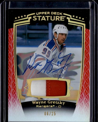 2024-25 Upper Deck Stature Memorabilia Red #26 Wayne Gretzky AU 6/25 - Image 1 of 2
