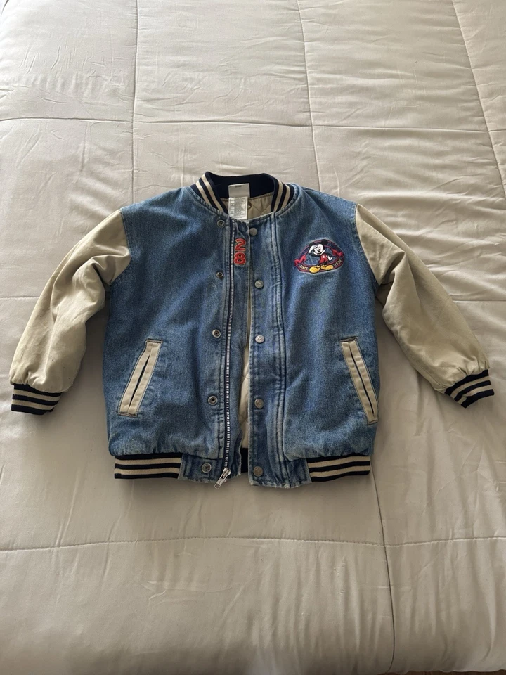 Children's Retro Mickey Mouse Jean Jacket Size 4T - Image 1 of 3