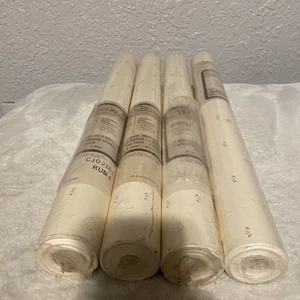 C & A Wallcoverings Vinyl Prepasted Wallpaper Tan with Floral Leaves 33' x 20.5" - Picture 1 of 10