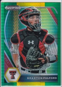 2021 Panini Prizm Draft Picks Braxton Fulford Green and Yellow Hyper Prizm - Picture 1 of 2