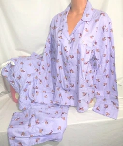 Victorias Secret DREAMER PURPLE FOX FLANNEL Pajama Set Pajamas NWT S - Picture 1 of 5