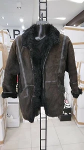 Schafleder Shearling Muflone Frau Brown aus Echtem Leder Gr. 50 Mon 1041 Lz - Bild 1 von 8