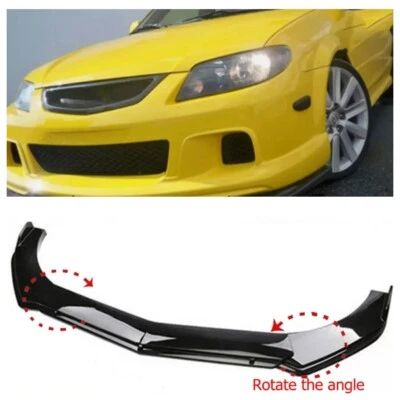 Front Bumper Lip Spoiler Splitter Lower Glossy Black For Mazda Protege 1990-2003 Foto 1 de 4