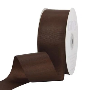 Chocolate Brown Grosgrain Ribbon 2 Inch x 50 Yards for Bows Wrapping Wedding - Picture 1 of 1