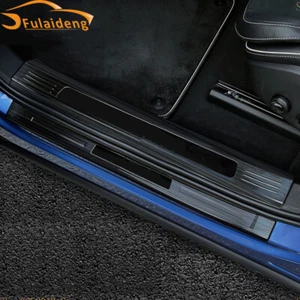 8p For Volvo XC60 2018-2021 Door Sill Scuff Plate Guard Mouldings Protector Trim - Foto 1 di 5